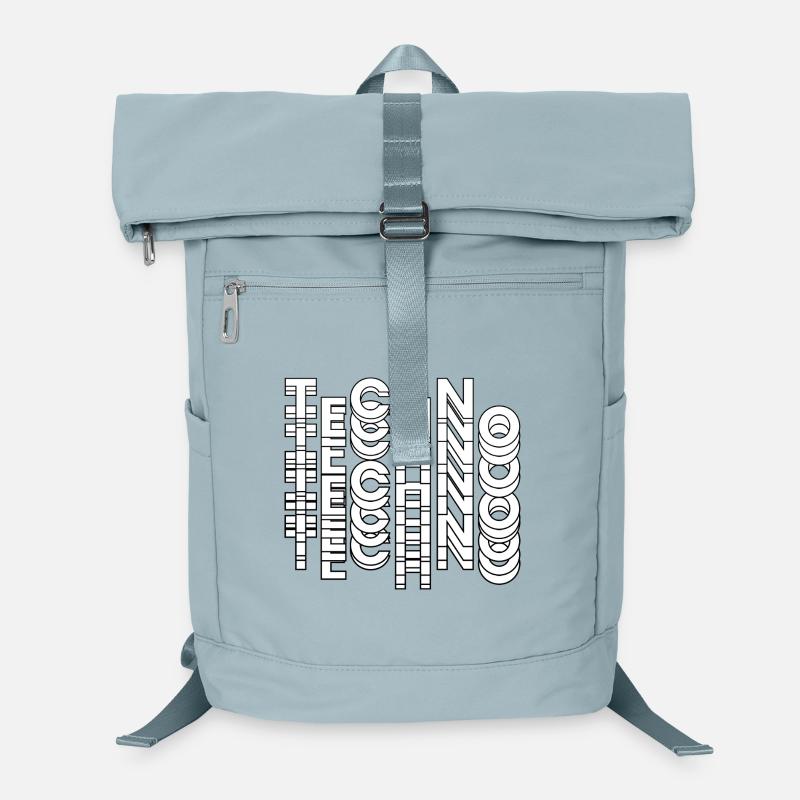 Futuristic Techno Typography Design Laptop Backpack
