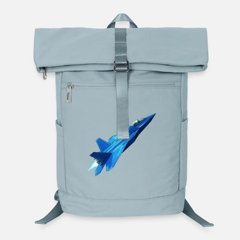 Geometrischer Blaujet Laptop-Rucksack 
