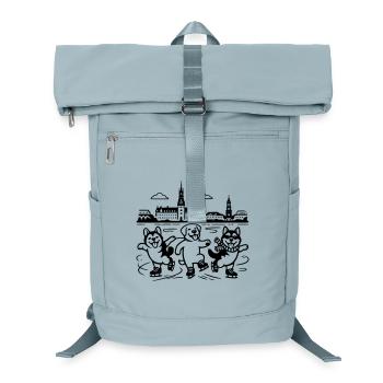 Art de lignes mimaliste du patinage artistique - Sac à dos ordinateur - bleu glacier - Devant