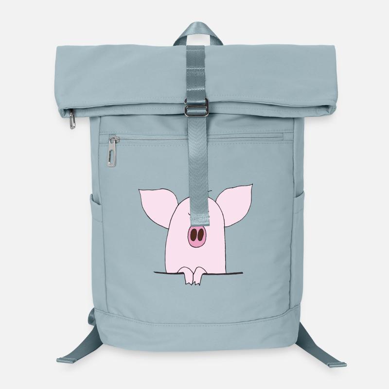 Dessin animé du cochon rose câlin Sac à dos ordinateur