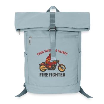 Feuerwehrmann-Biker-Abzeichen Schablone Kunst - Laptop-Rucksack  - Eisblau - Vorne