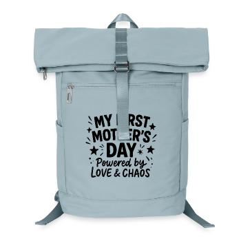 First Mother's Day Humor Mom Gift Idea Family - Laptop Backpack - ice blue - Front