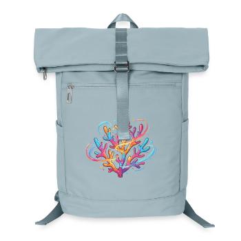 Colorful coral pattern - Laptop Backpack - ice blue - Front