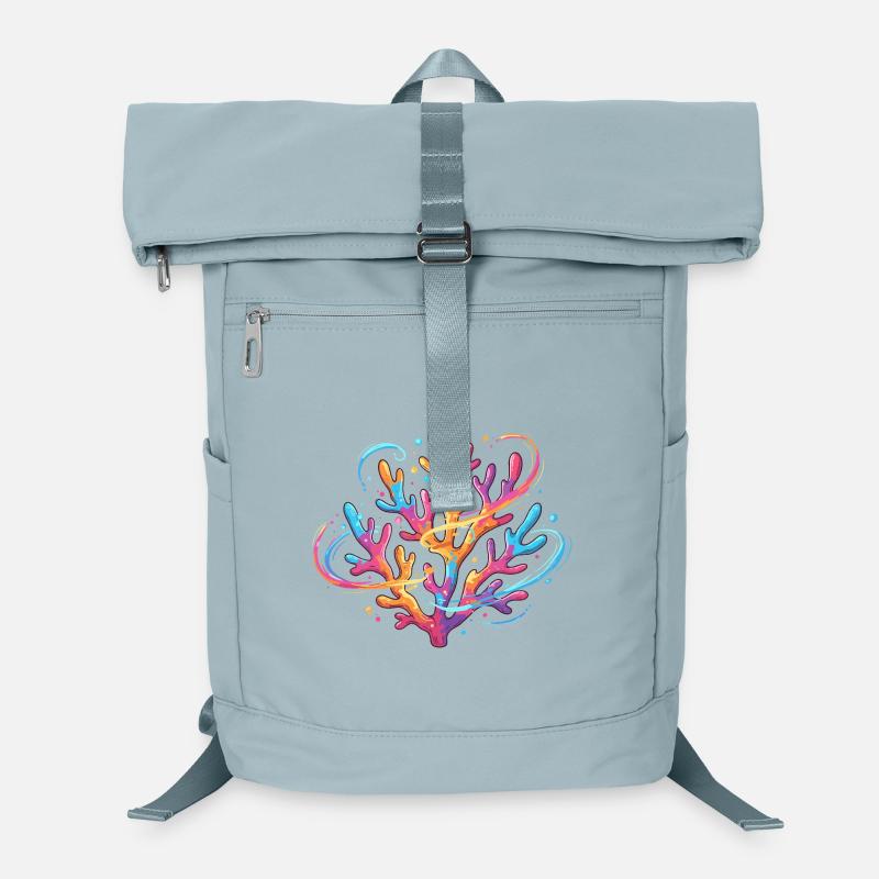 Farbenfrohes Korallenmuster Laptop-Rucksack 