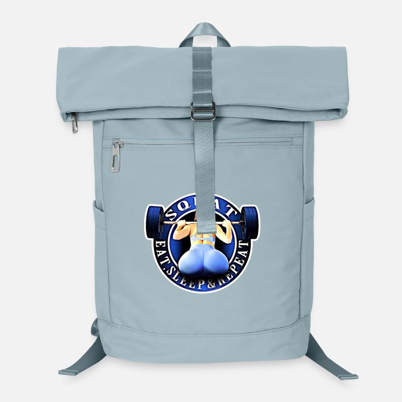 Squat, Eat, Sleep & Repeat. Sac à dos ordinateur