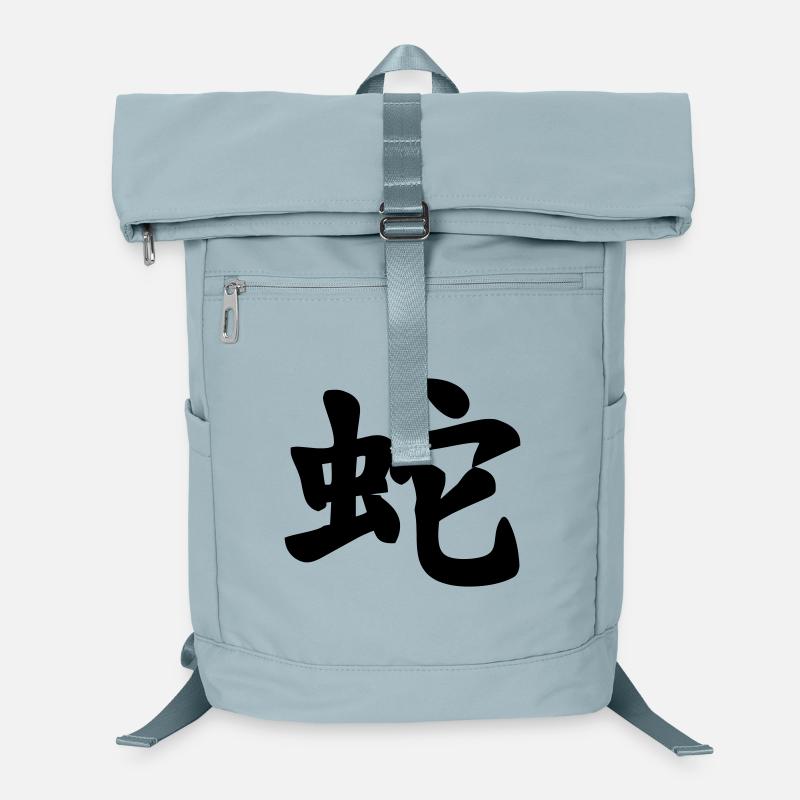 Schlangenschattenbild mit chinesischer Schrift Laptop-Rucksack 