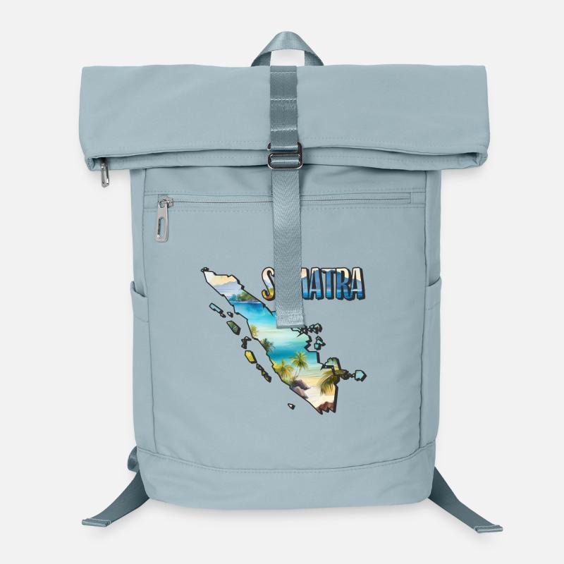 Aquarell Landkarte Sumatra Laptop-Rucksack 