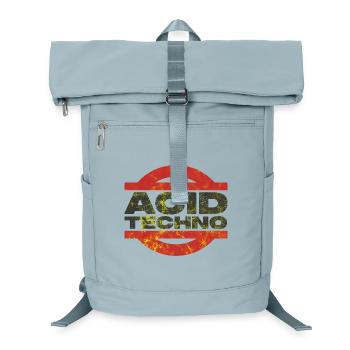 Distressed Acid Techno Logo T-Shirt - Laptop-Rucksack  - Eisblau - Vorne