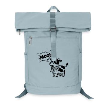 Funny Cow Moo Comic Speech Bubble - Laptop Backpack - ice blue - Front