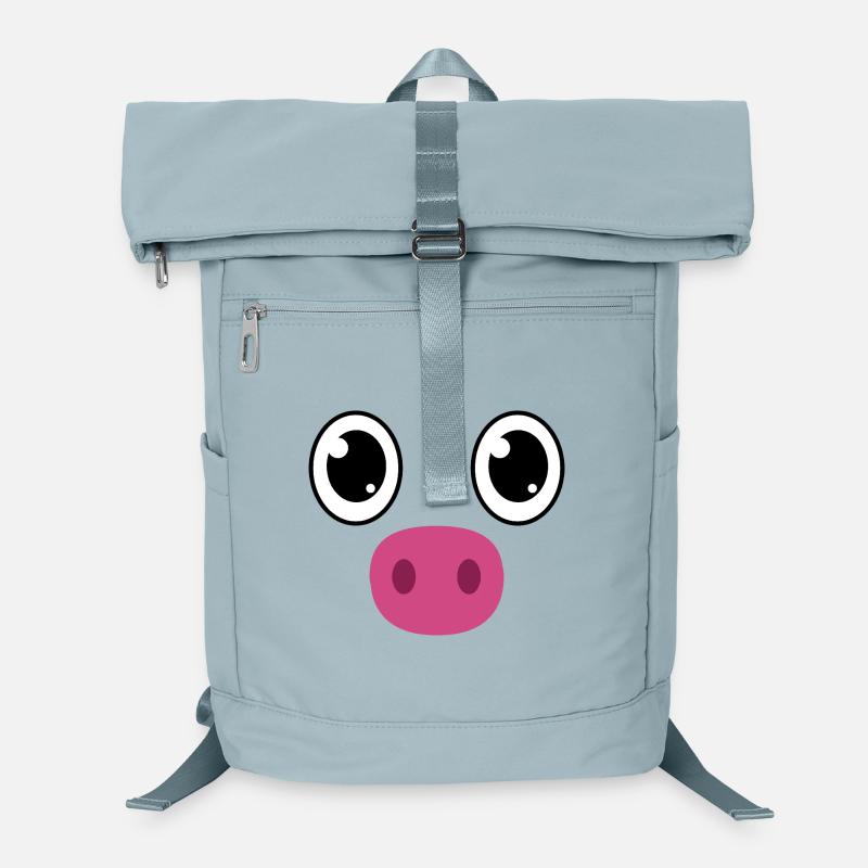 Costume mignon de tête de cochon Kawaii Sac à dos ordinateur