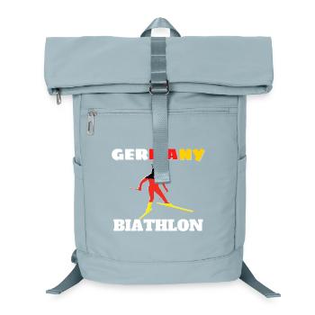 Silhouette biathlète avec drapeau Allemand - Sac à dos ordinateur - bleu glacier - Devant