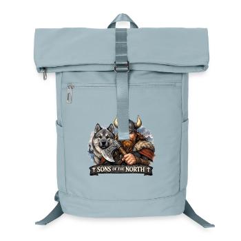 Viking with a hunting dog - Laptop Backpack - ice blue - Front
