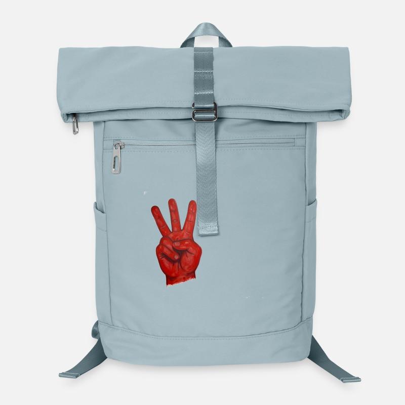 Timbre Deux Main de la Paix Rouge Sac à dos ordinateur