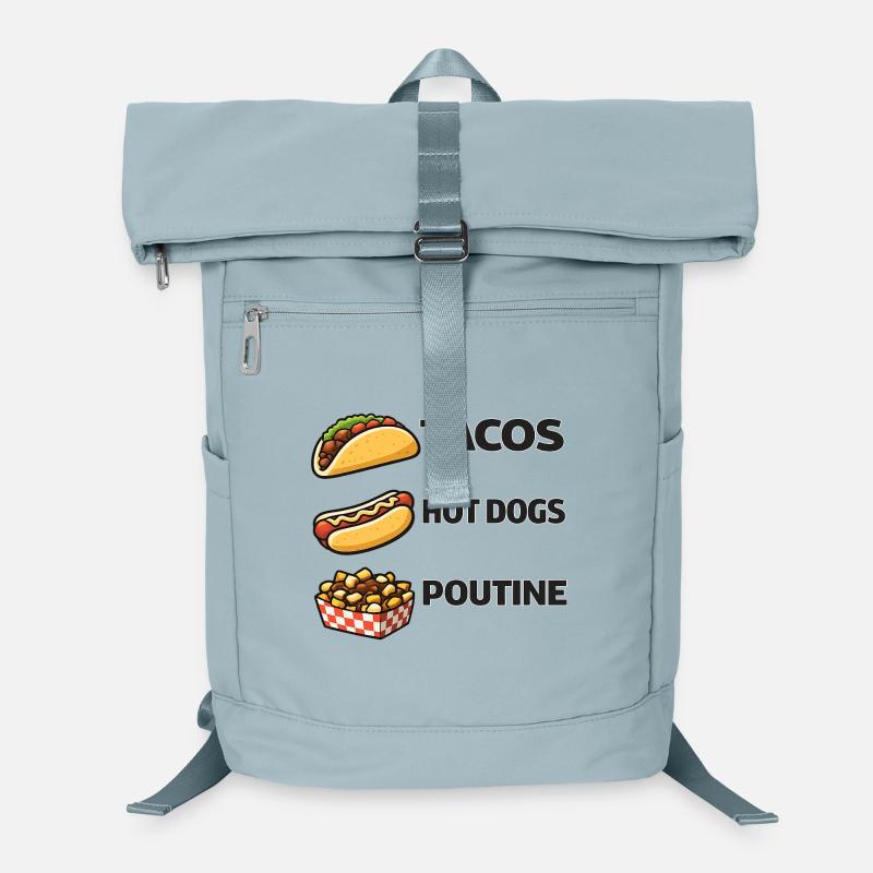 Tacos Hot Dogs Poutine Laptop-Rucksack 