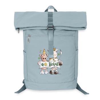 Go Vegan - Laptop Backpack - ice blue - Front