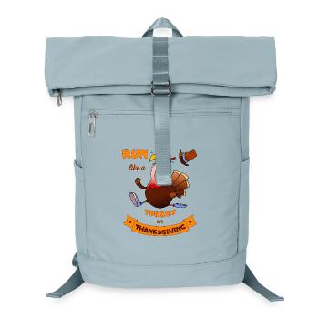 Courez comme une dinde à Thanksgiving Funny Trot - Sac à dos ordinateur - bleu glacier - Devant