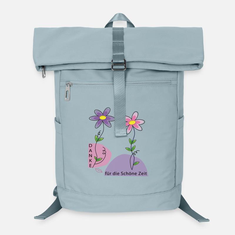 Blumenmotiv mit Dankesbotschaft Laptop-Rucksack 