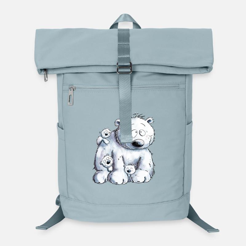 Polar Bear with Polar Bear Baby I Polar Bear Laptop Backpack