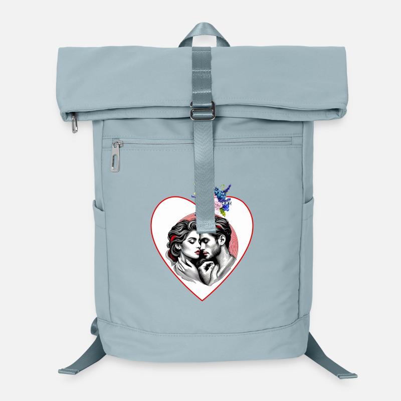 Heart duo in flower frame Laptop Backpack