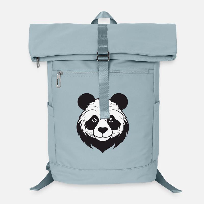 Panda illustratif avec des traits doux Sac à dos ordinateur