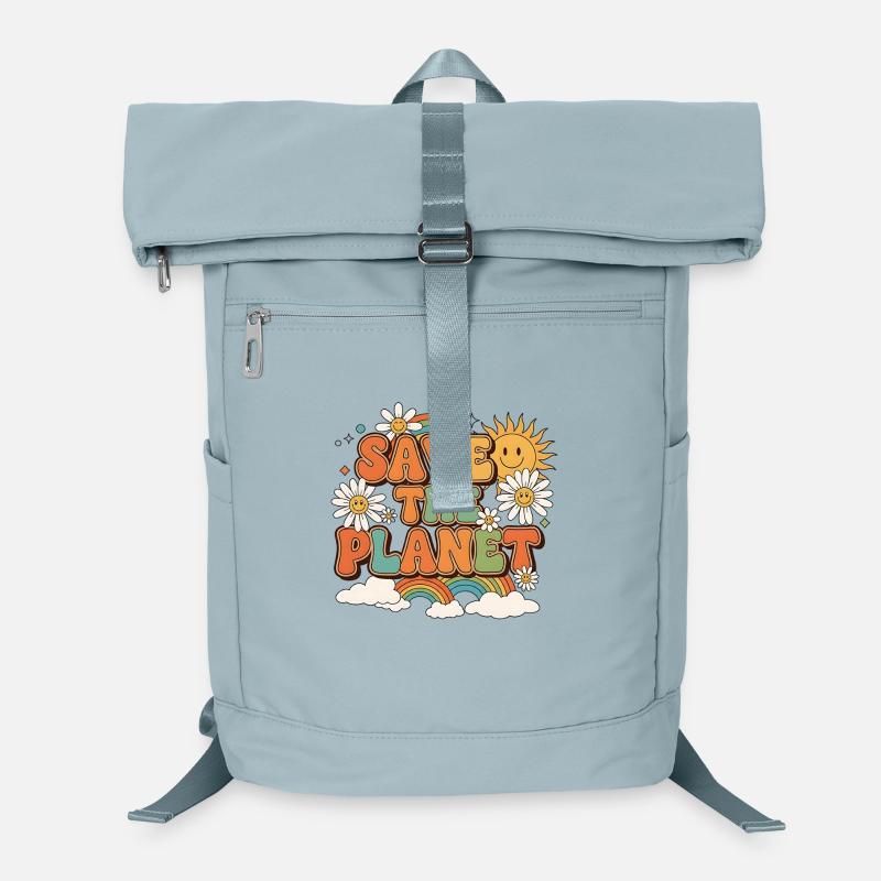 Save The Planet Vintage 70s Laptop-Rucksack 