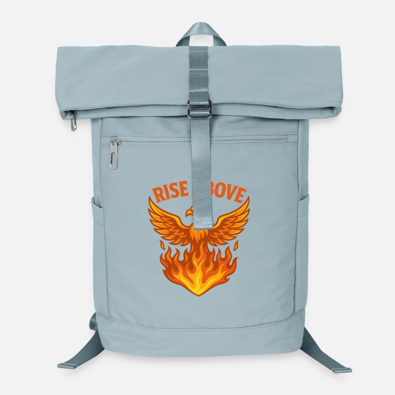 Motif Phénix S’Élever Au-dessus Du Feu - Sac à dos ordinateur - bleu glacier