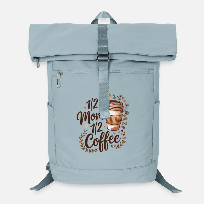 Mother Caffeine Half Mom Half Coffee Laptop Backpack