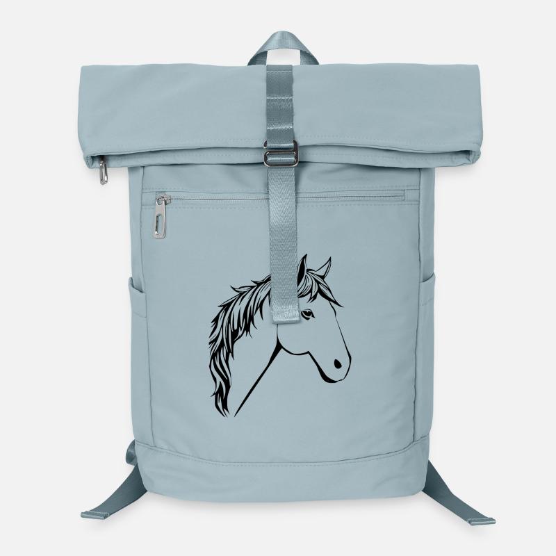Pferd Pferde Pferdekopf T-shirt Geschenk Reiter Laptop-Rucksack 