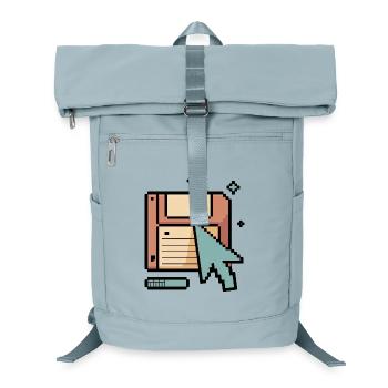 Floppy Disk Retro Internet - Laptop-Rucksack  - Eisblau - Vorne
