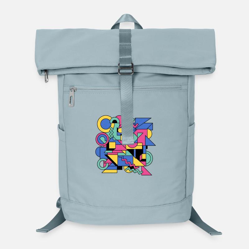 Memphis Geometrie Farbenspiel Laptop-Rucksack 