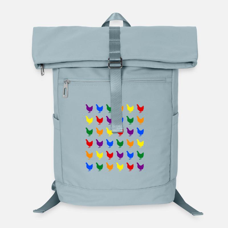 Regenbogen Hühner Laptop-Rucksack 