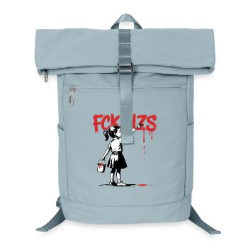 de nazis - T-shirt antifasciste - Sac à dos ordinateur - bleu glacier - Devant