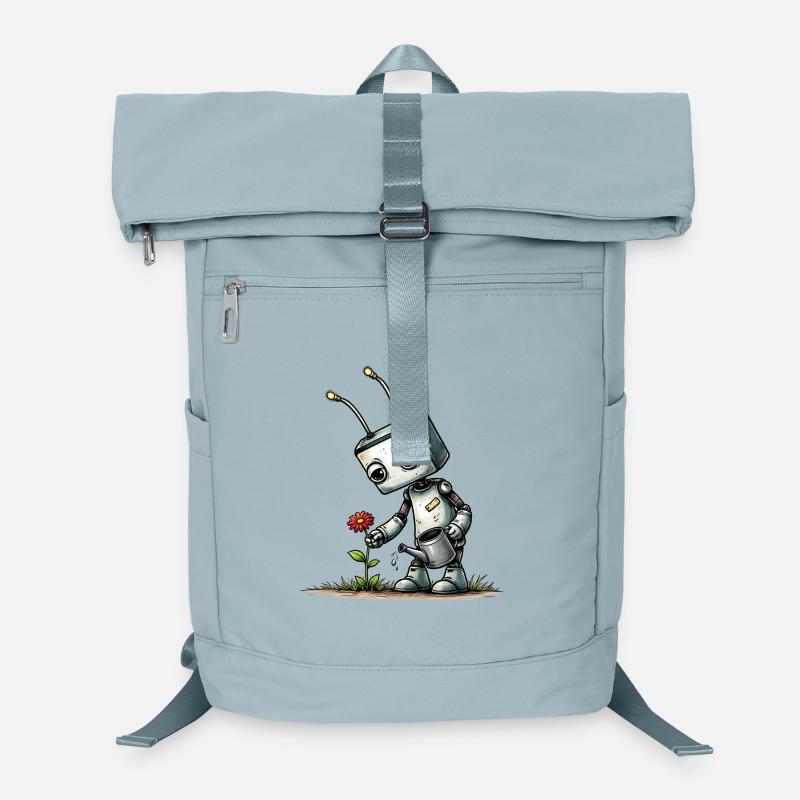 Robot watering a flower Laptop Backpack