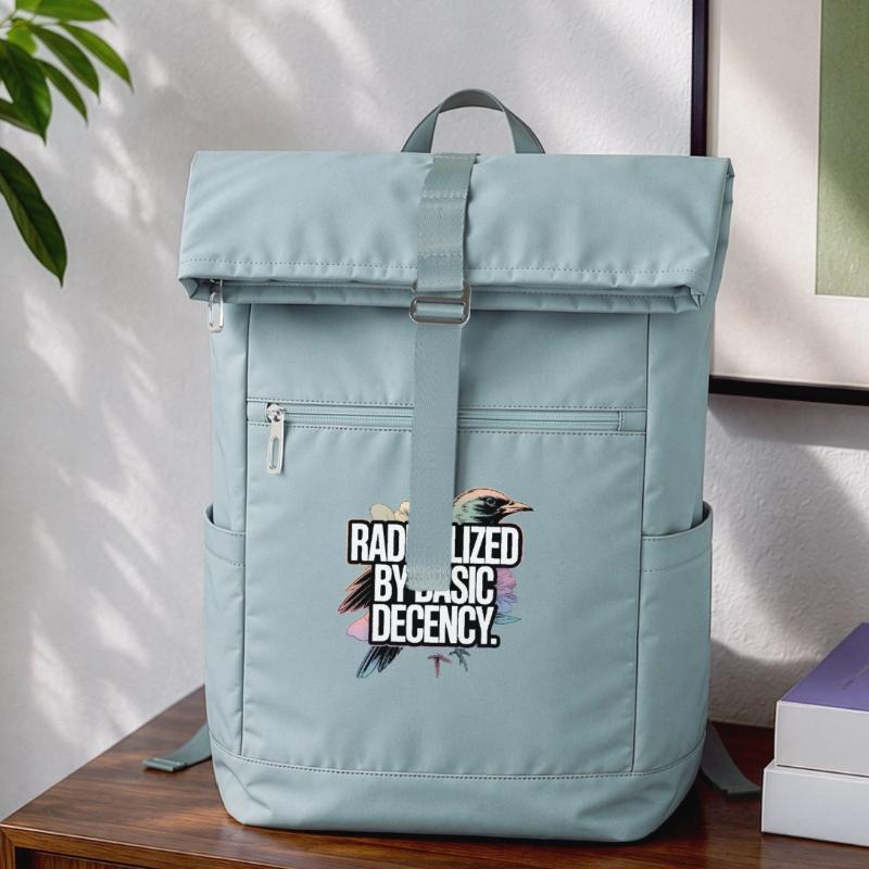 Radicalized by Basic Decency Statement Laptop Backpack