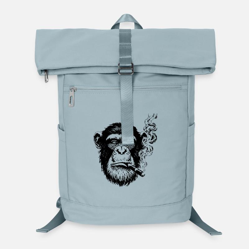 Schimpanse rauchende Zigarre Laptop-Rucksack 