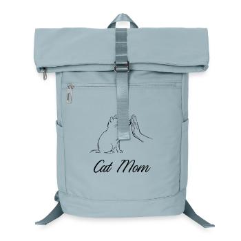 Cat Mom - Laptop Backpack - ice blue - Front