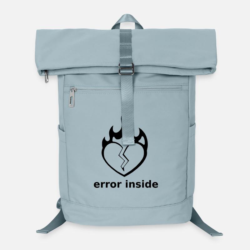 Error Inside – Gebrochenes Herz in Flammen Laptop-Rucksack 