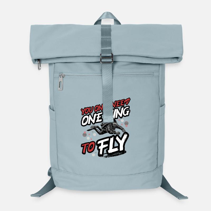 Tauchen One Wing To Fly – Tec & Scuba Diver Design Laptop-Rucksack 
