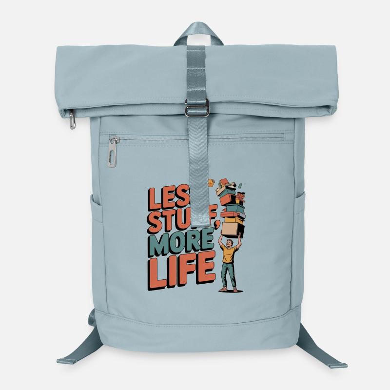 Less Stuff, More Life - Laptop Backpack - ice blue