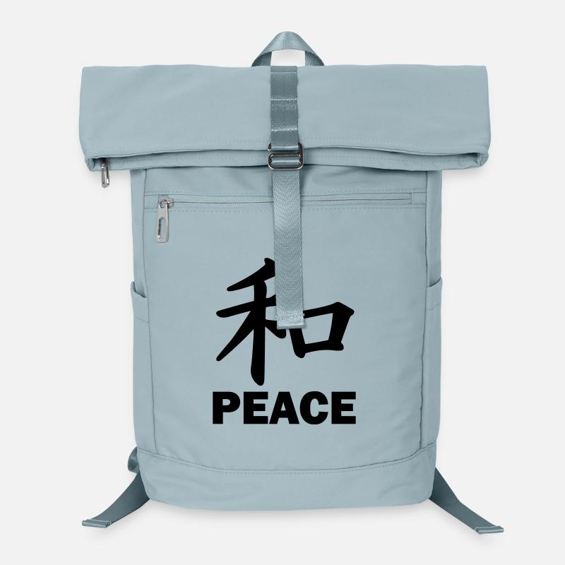 Peace Peace Kanji japanische Schrift Makel Text 'FRIEDEN Laptop-Rucksack 