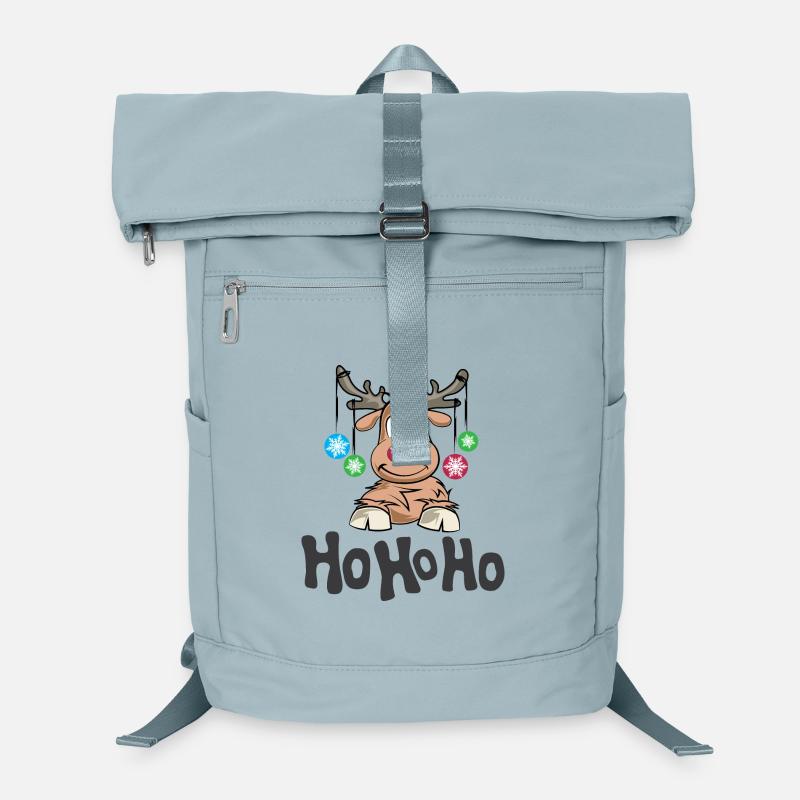 hohoho reindeer moose symbol deer balls icon Laptop Backpack