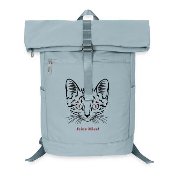 Katze, feine Miez - Laptop-Rucksack  - Eisblau - Vorne