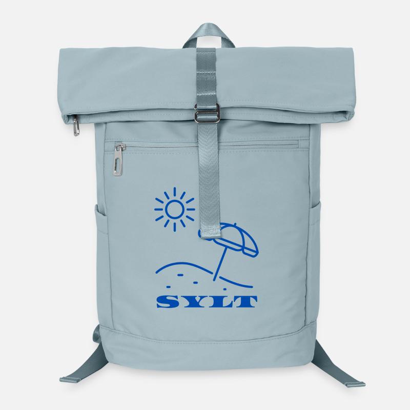 SYLT Sun and Beach Umbrella Illustration Laptop Backpack