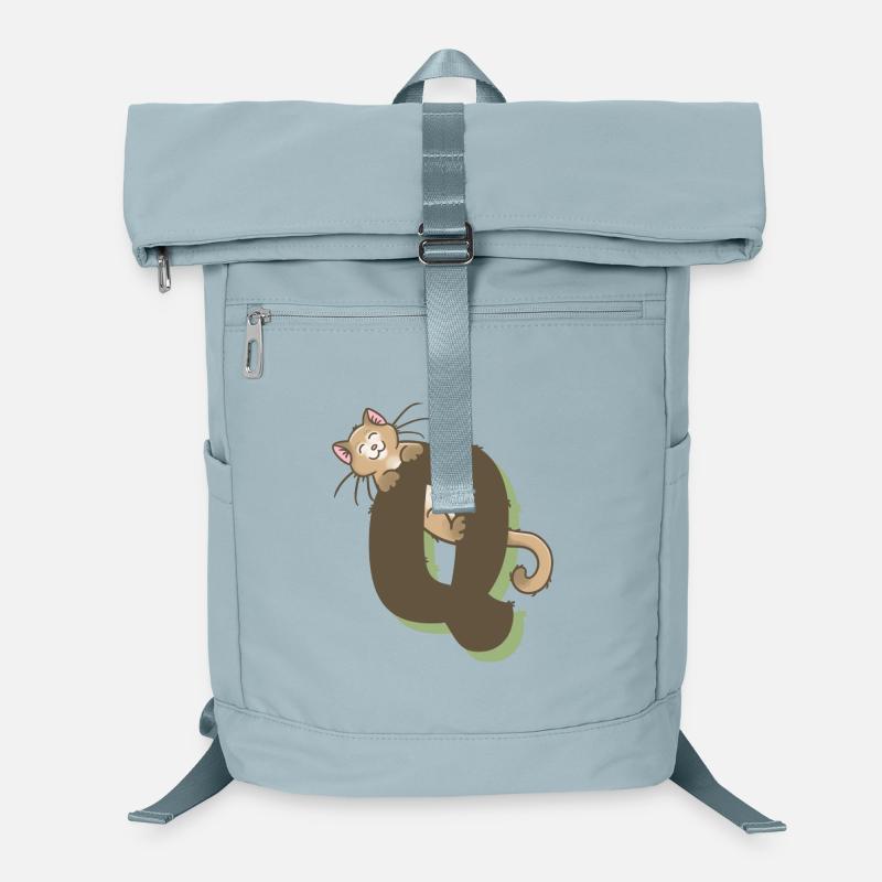 Katze Buchstabe Q Laptop-Rucksack 
