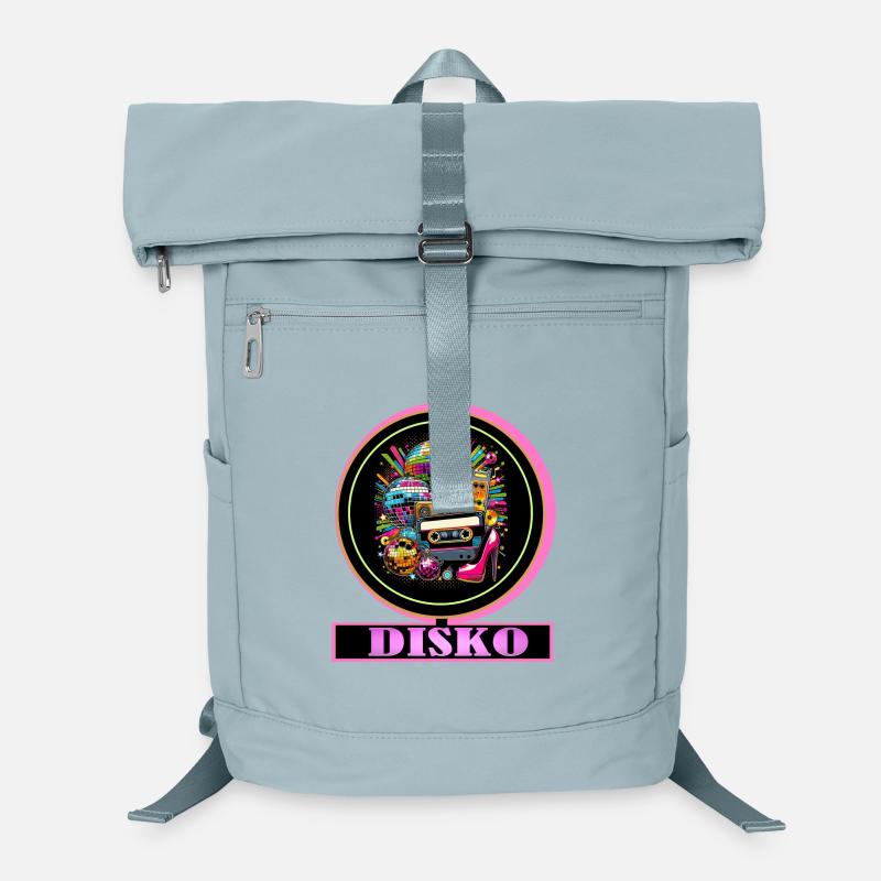 Disco Retro Cassette Neon Gloss Sac à dos ordinateur