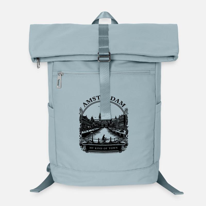 AMSTERDAM shirt design caligraphic Laptop-Rucksack 
