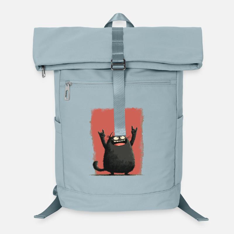 Humorous black cat character Laptop Backpack