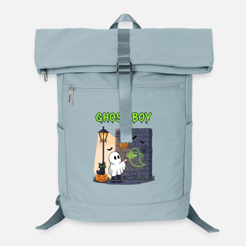 Geisterjunge Halloween Graffiti Laptop-Rucksack 