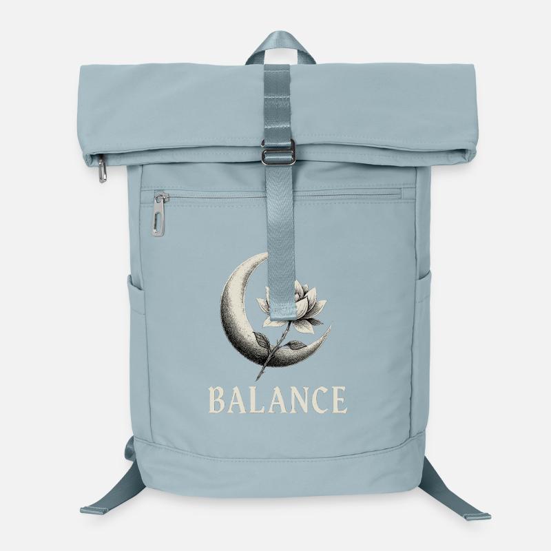 Équilibre Lune et Lotus Design Sac à dos ordinateur