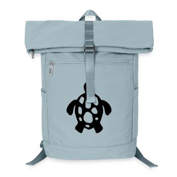 Tortue de mer – Motif sous-marin et plage - Sac à dos ordinateur - bleu glacier - Devant